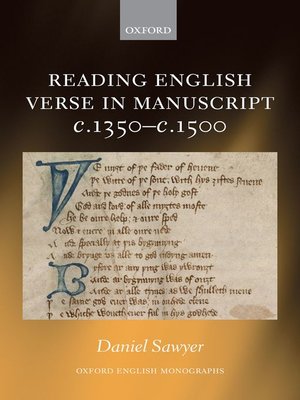 cover image of Reading English Verse in Manuscript c.1350-c.1500